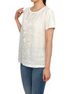 Magno Linen Short Sleeve T-Shirt White - MAX MARA - BALAAN 5