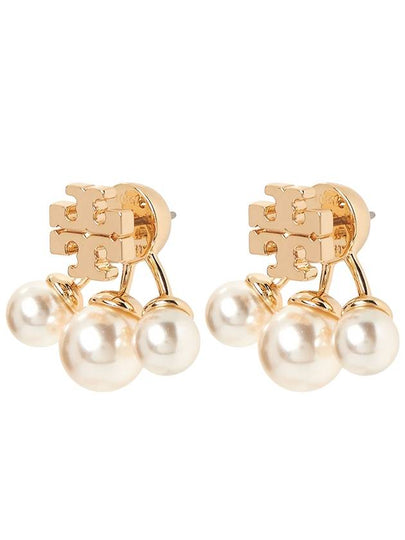 Kira White Pearl Earrings Gold - TORY BURCH - BALAAN 2