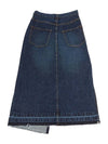 Overlapping Denim Midi Skirt Navy - SACAI - BALAAN 3