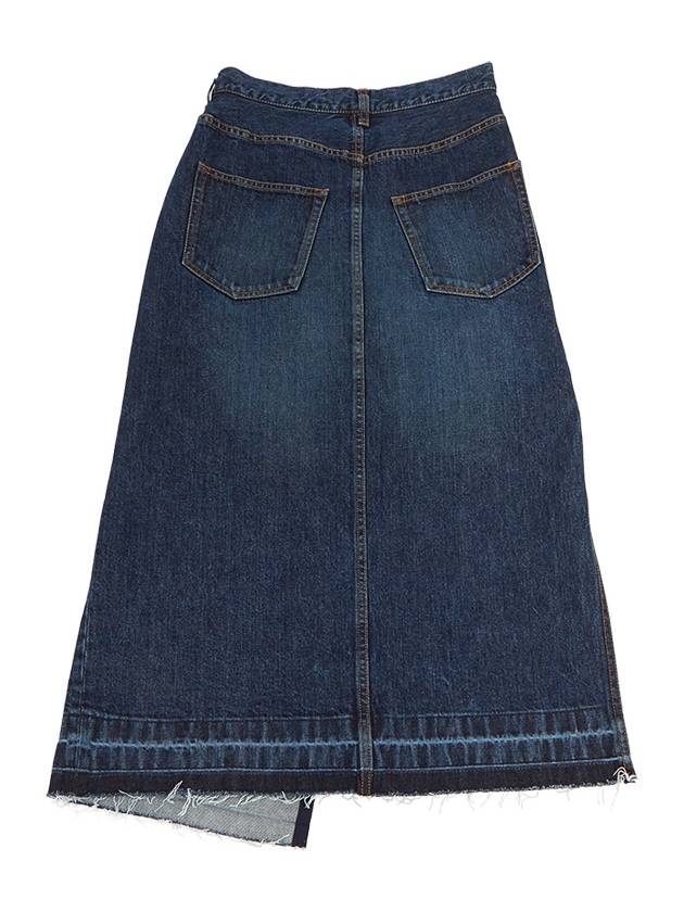 Overlapping Denim Midi Skirt Navy - SACAI - BALAAN 3