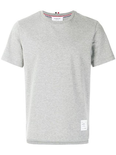 Men's Side Slit Relaxed Short Sleeve T-Shirt Light Grey - THOM BROWNE - BALAAN 2