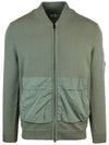 Cotton Mixed Bomber Cardigan Green - CP COMPANY - BALAAN 2