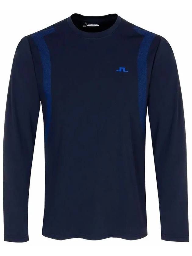 Elion Logo Long Sleeve T-Shirt Navy - J.LINDEBERG - BALAAN 3