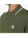 Logo Patch Cotton Polo Shirt Green - MONCLER - BALAAN 6