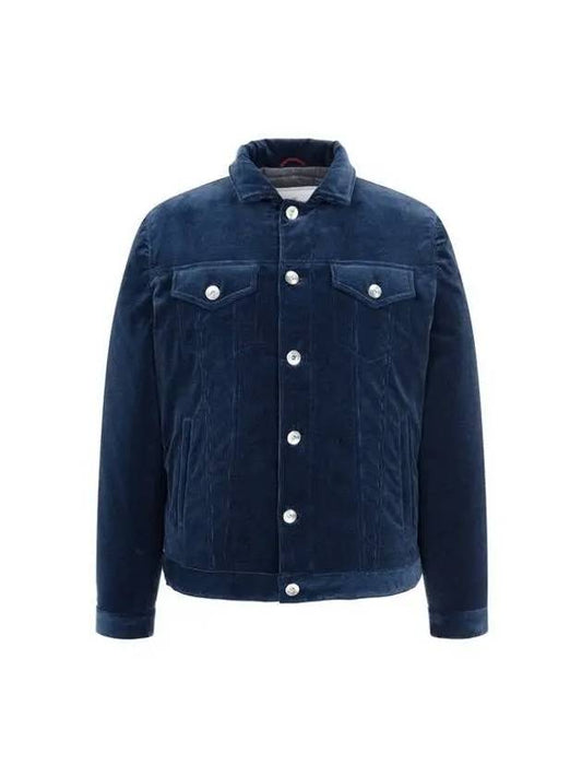 City Village 8th Anniversary 10 ePoint 9 8 Men s Soft Corduroy Button Up Jacket Navy 271596 - BRUNELLO CUCINELLI - BALAAN 1