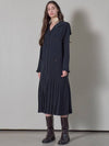 Sailor pocket pleated dress navy - MITTE - BALAAN 5