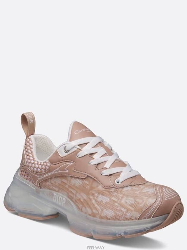 Vibe Oblique Transparent Rubber Low Top Sneaker Nude - DIOR - BALAAN 3