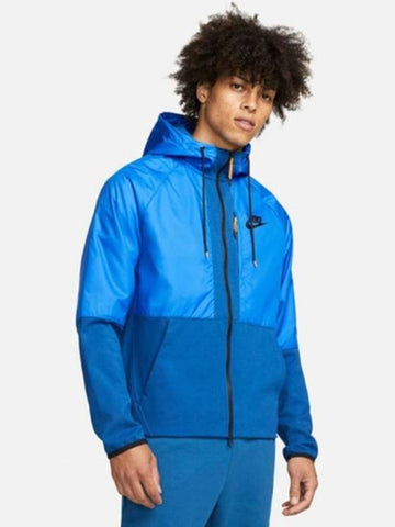 01DD4897403Tech Essential Fleece Heritage JacketBlue - NIKE - BALAAN 1