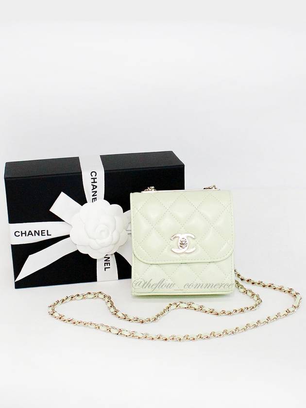 CC Logo Chain Mini Leather Cross Bag Melona - CHANEL - BALAAN 2