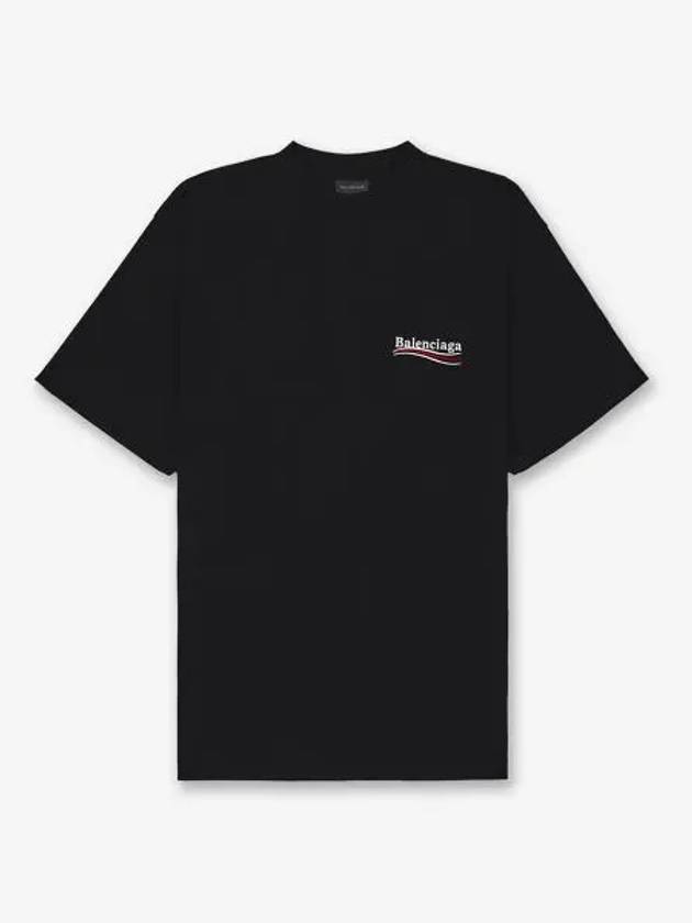 Political Campaign Large Fit Short Sleeve T-Shirt Black - BALENCIAGA - BALAAN 2