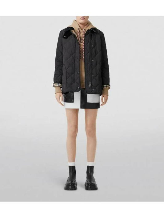 Diamond Quilted Thermoregulated Barn Jacket Black - BURBERRY - BALAAN 2