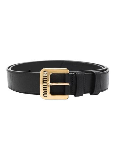 Nappa Leather Belt Black - MIU MIU - BALAAN 1