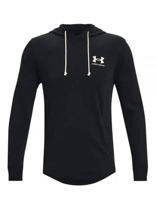 Men's Rival Terry Hoodie Black - UNDER ARMOUR - BALAAN 2