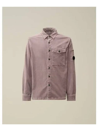 Lens Detail Long Sleeve Shirt Purple - CP COMPANY - BALAAN 2