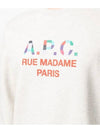 Color Block Logo Sweat Sweatshirt Ecru Ivory - A.P.C. - BALAAN 7