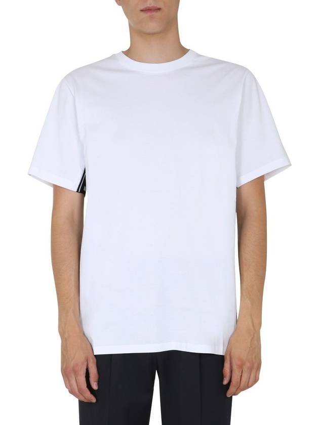 side logo tape short sleeve t-shirt white - STELLA MCCARTNEY - BALAAN 4