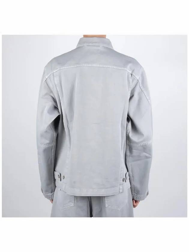 Boxy Oversized Denim Jacket Snow Blue Grey - LEMAIRE - BALAAN 5