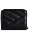 Kira Chevron Mini Half Wallet Black - TORY BURCH - BALAAN 3