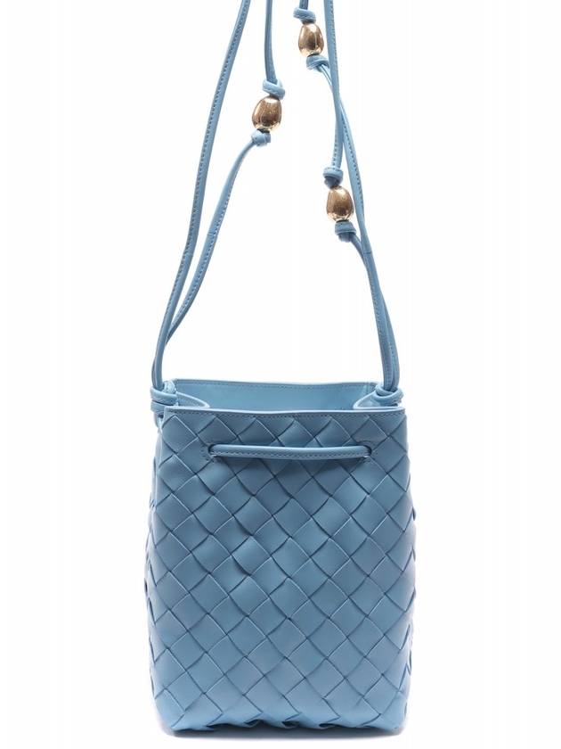 Intrecciato Small Bucket Bag Light Blue - BOTTEGA VENETA - BALAAN 5