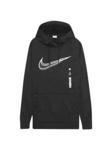 Therma Fit Logo Hoodie Black - NIKE - BALAAN 1