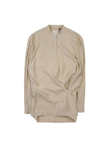 Officer Collar Twist Shirt Beige - LEMAIRE - BALAAN 1