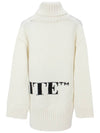 wool logo turtleneck white - OFF WHITE - BALAAN 3