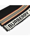 Icon Stripe Logo Scarf Black - BURBERRY - BALAAN 4