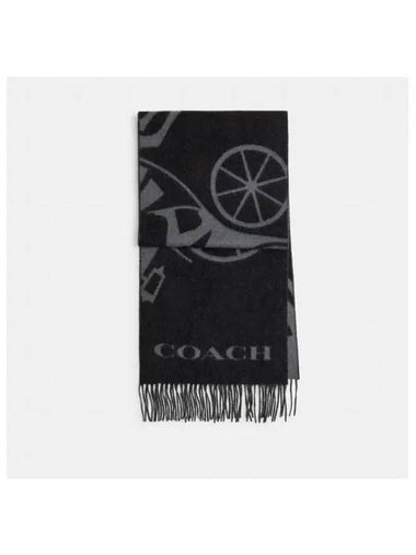 Hose and Carriage Cashmere Muffler CU826 BLK - COACH - BALAAN 1