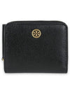 Robinson Leather Half Wallet Black - TORY BURCH - BALAAN 2