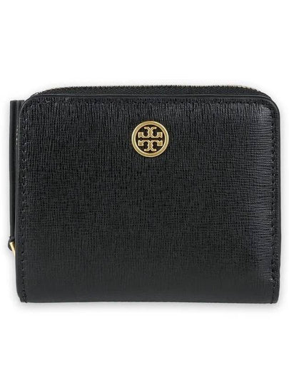 Robinson Leather Half Wallet Black - TORY BURCH - BALAAN 2