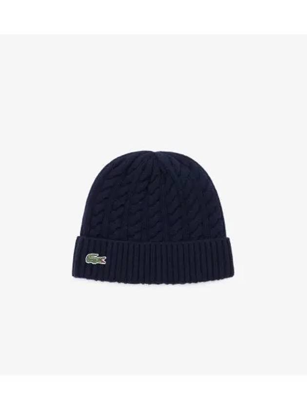 cable beanie navy - LACOSTE - BALAAN 1