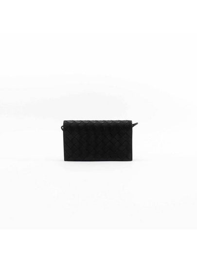 Intrecciato Strap Long Wallet Black - BOTTEGA VENETA - BALAAN 2