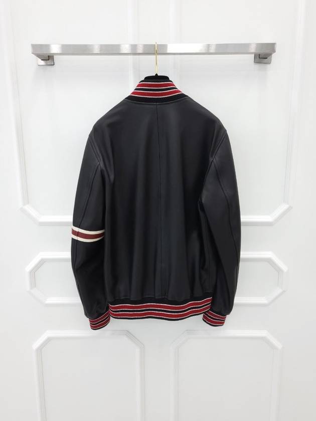 Striped trim leather bomber jacket 46 - GIVENCHY - BALAAN 2