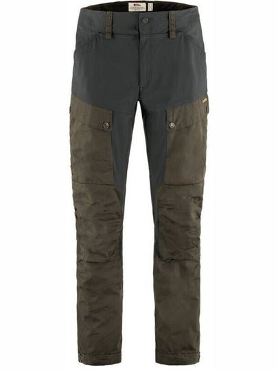 Men's Keb Trousers Dark Olive Dark Grey - FJALL RAVEN - BALAAN 2