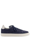 Suede Low Top Sneakers Navy - BRUNELLO CUCINELLI - BALAAN 2