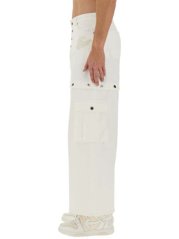 90 aposs mid-rise straight jeans OMYA183S24DEN0010202 - OFF WHITE - BALAAN 4