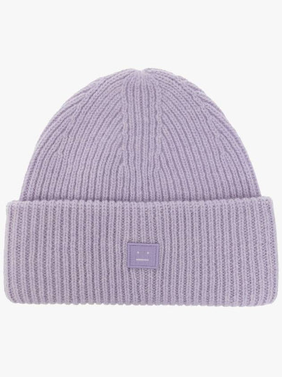 Small Face Logo Beanie Purple Melange - ACNE STUDIOS - BALAAN 2