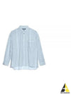 La Chemise Manches Longues Striped Cotton Long Sleeve Shirt Blue - JACQUEMUS - BALAAN 2