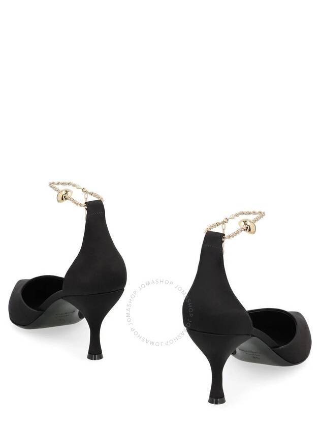 Dana Ankle Chain Pumps Black - SALVATORE FERRAGAMO - BALAAN 4