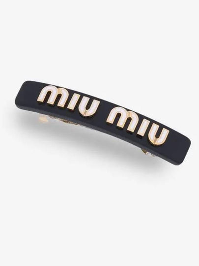 Plexiglas Metal Hair Clip Black - MIU MIU - BALAAN 2