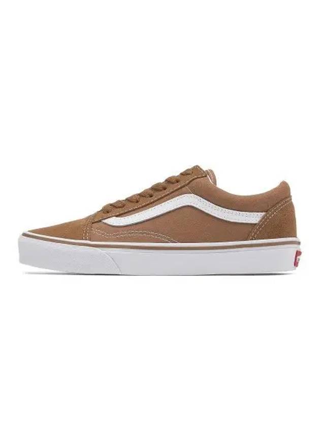 Old Skool Suede Low Top Sneakers Brown True White - VANS - BALAAN 1