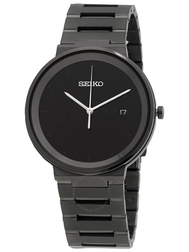 Seiko Essentials Quartz Black Sunray Dial Men's Watch SUR487 - SEIKO - BALAAN 1