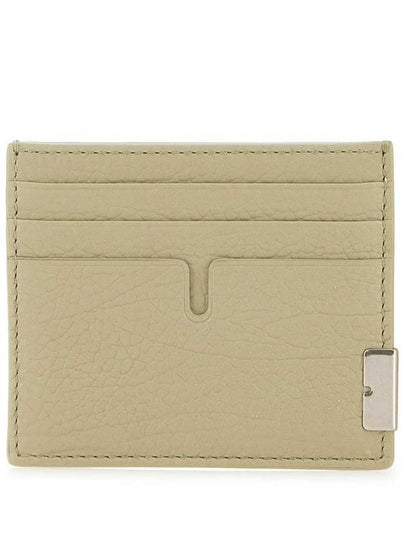 Tall B-Cut Leather Card Wallet Green - BURBERRY - BALAAN 2