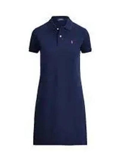 Women's Pony Logo Midi Dress Blue - POLO RALPH LAUREN - BALAAN 2