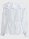 Baby's Breath Ruffle Collar Blouse Ivory - MICANE - BALAAN 7