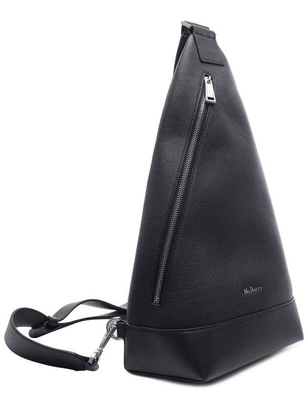 Farringdon Small Pebble Grain Sling Backpack Black - MULBERRY - BALAAN 4