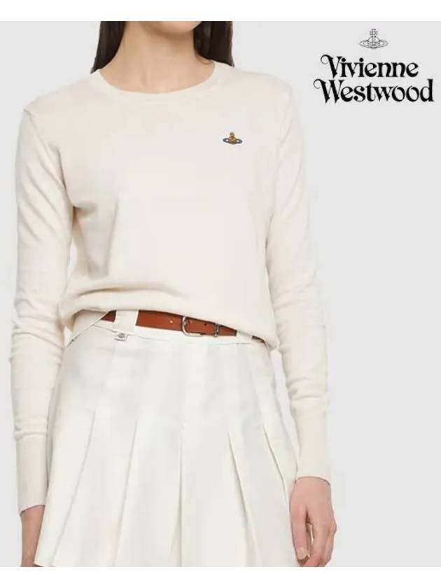 ORB Embroid Logo Knit Top Cream - VIVIENNE WESTWOOD - BALAAN 6