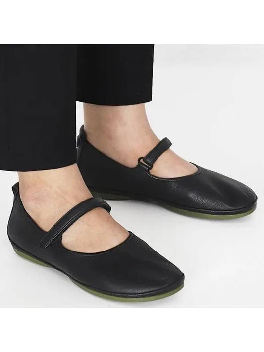 RIGHT NINA Leather Mary Jane Flat Shoes Black - CAMPER - BALAAN 2