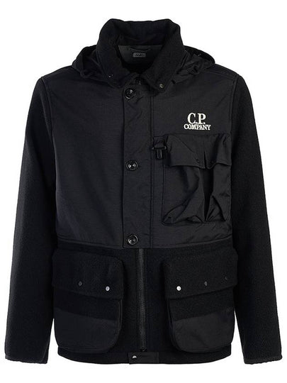 Duffel Mixed Goggle Hooded Jacket Black - CP COMPANY - BALAAN 2