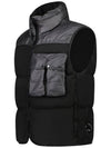 Eco Chrome-R Mixed Down Vest Black - CP COMPANY - BALAAN 3